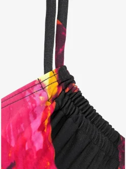 Maillot de bain à armatures avec imprimé floral et bretelles réglables
