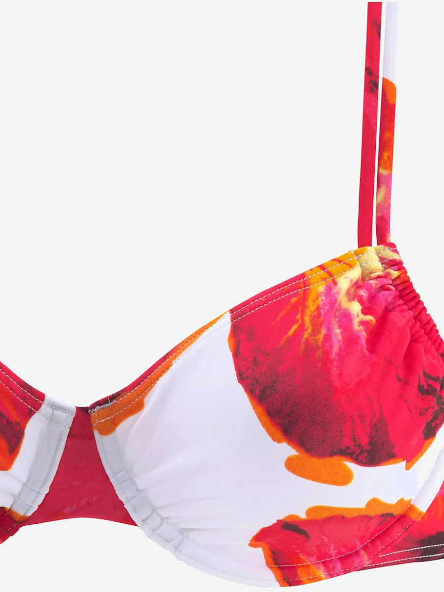 Maillot de bain à armatures avec imprimé floral et bretelles réglables