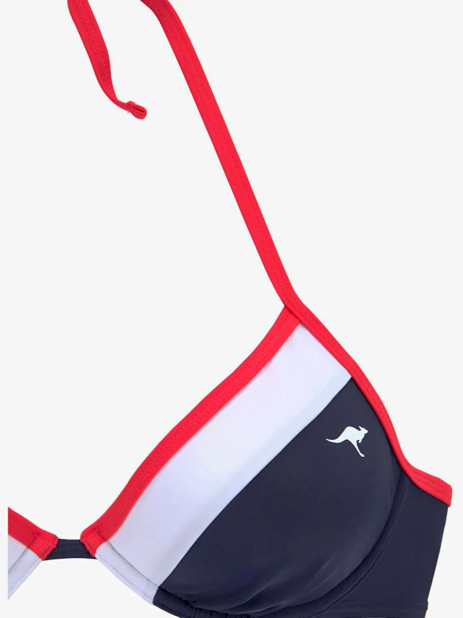 Maillot de bain à armatures avec design sportif et logo imprimé