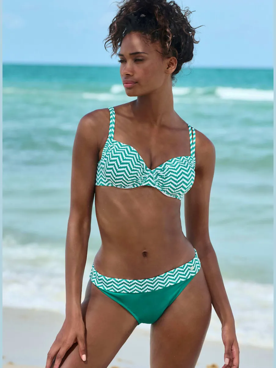 Maillot de bain à armatures avec imprimé graphique et ajustements