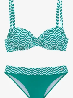 Maillot de bain à armatures avec imprimé graphique et ajustements