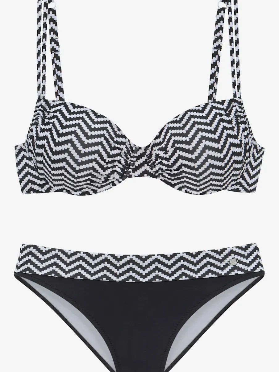 Maillot de bain à armatures avec imprimé graphique et ajustements