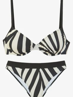 Maillot de bain à armatures avec motifs animal et réglables