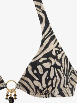 Maillot de bain à armatures avec imprimé animalier décoratif