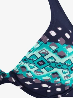 Maillot de bain à armatures imprimés géométriques doublés confortables
