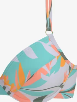 Maillot de bain à armatures imprimé feuilles avec bretelles réglables