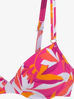 Maillot de bain à armatures imprimé feuilles avec bretelles réglables