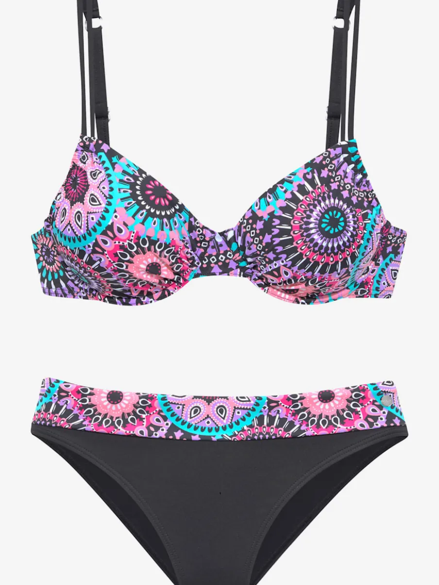 Maillot de bain à armatures motif kaléidoscope ajustable