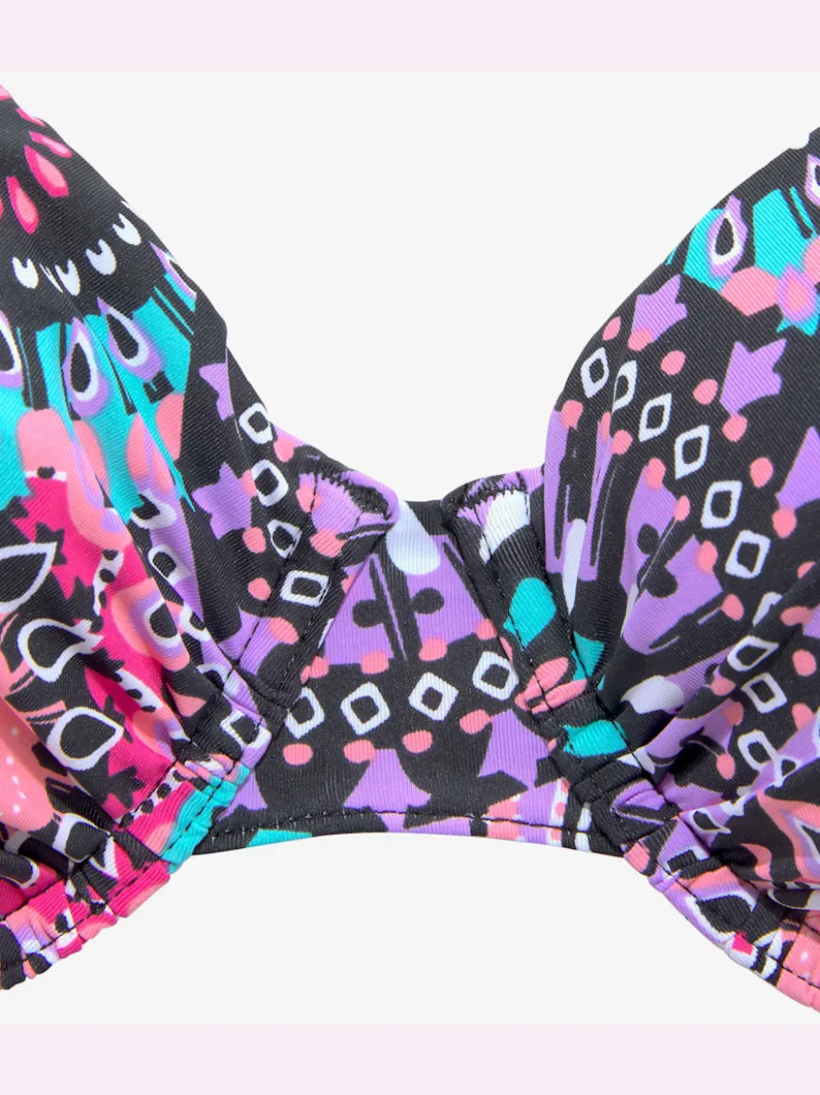 Maillot de bain à armatures motif kaléidoscope ajustable