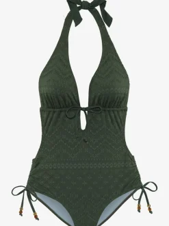 Maillot de bain avec bonnets amovibles et liens réglables