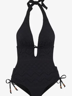 Maillot de bain avec bonnets amovibles et liens réglables