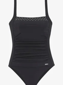 Maillot de bain avec bonnets et rivets dorés décoratifs