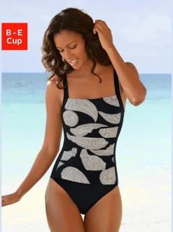 Maillot de bain avec bonnets rembourrés et motif floral