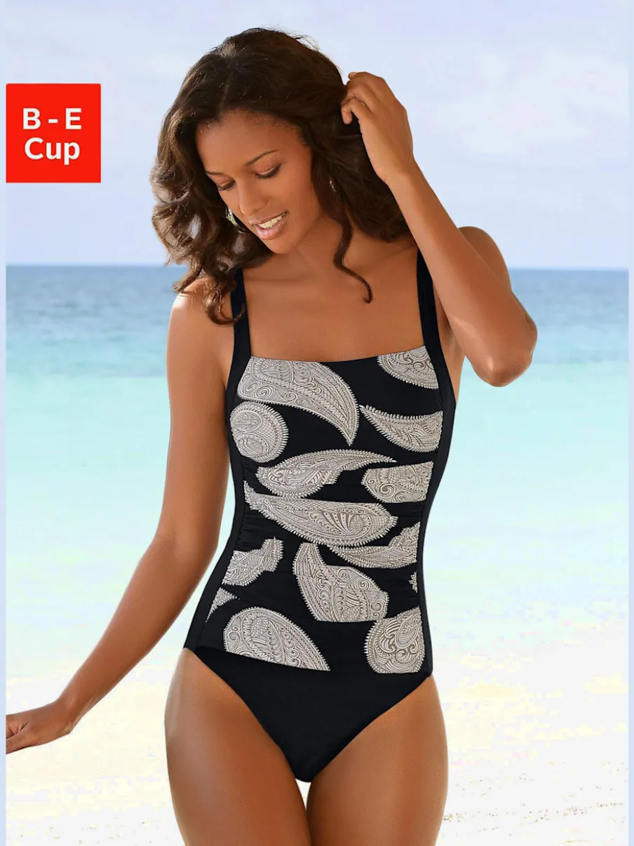 Maillot de bain avec bonnets rembourrés et motif floral