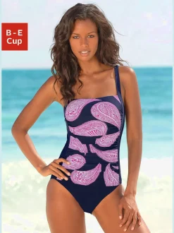 Maillot de bain avec bonnets rembourrés et motif floral