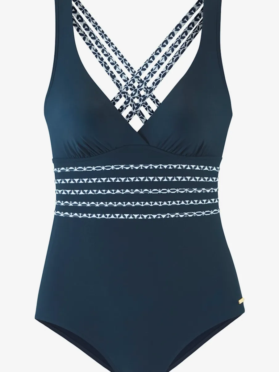 Maillot de bain avec bonnets rembourrés et bretelles croisées