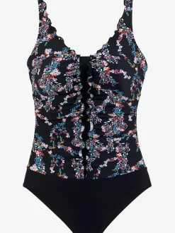 Maillot de bain avec bord volant et bonnets intégrés
