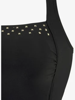 Maillot de bain avec bretelles réglables et rivets décoratifs