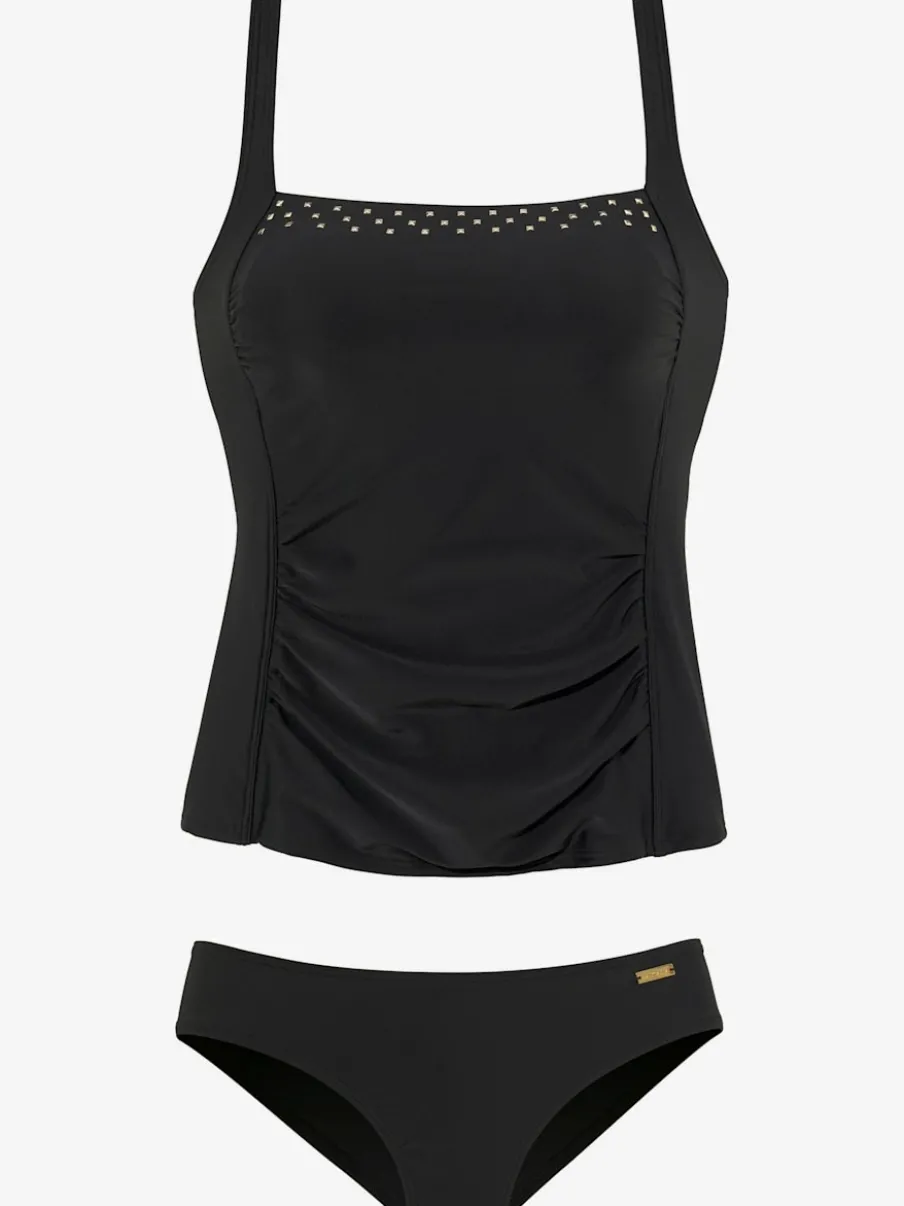 Maillot de bain avec bretelles réglables et rivets décoratifs