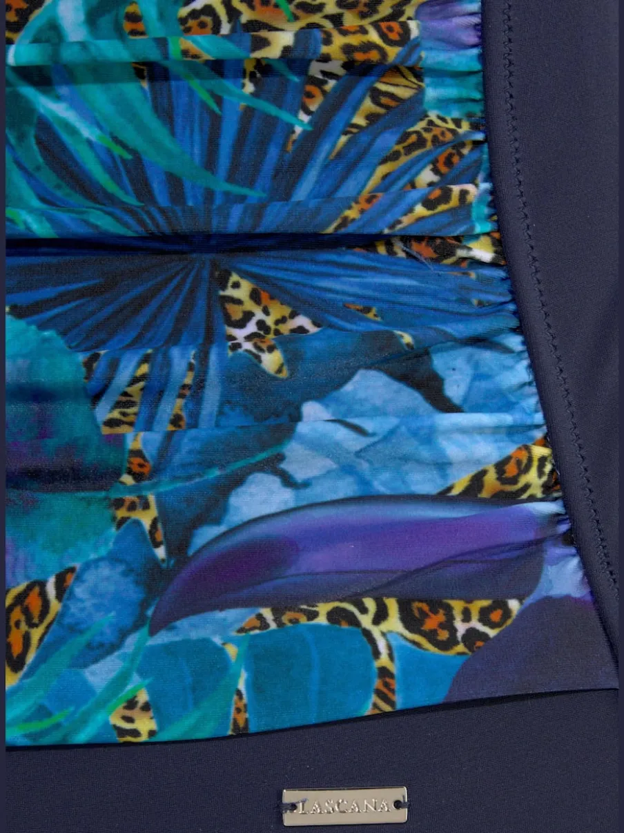 Maillot de bain avec bretelles réglables et motifs jungle