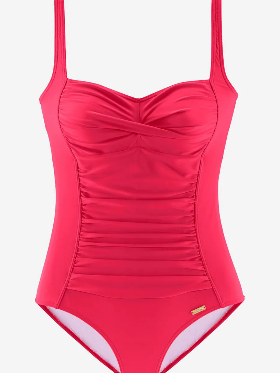 Maillot de bain avec bretelles réglables et fronces raffinées