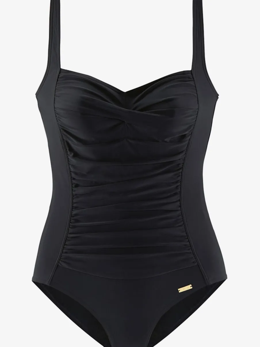 Maillot de bain avec bretelles réglables et fronces raffinées