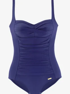 Maillot de bain avec bretelles réglables et fronces raffinées