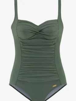 Maillot de bain avec bretelles réglables et fronces raffinées