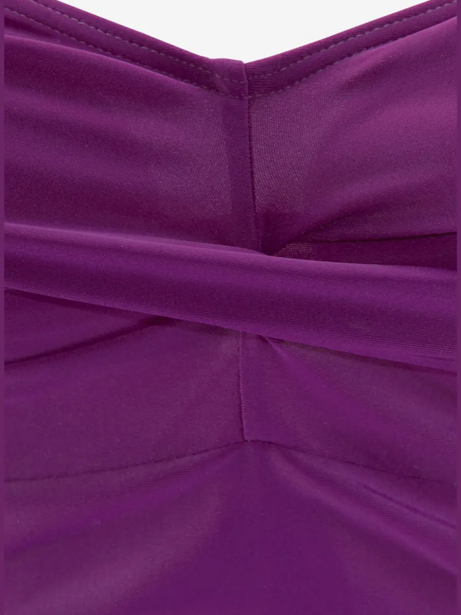 Maillot de bain avec bretelles réglables et fronces raffinées