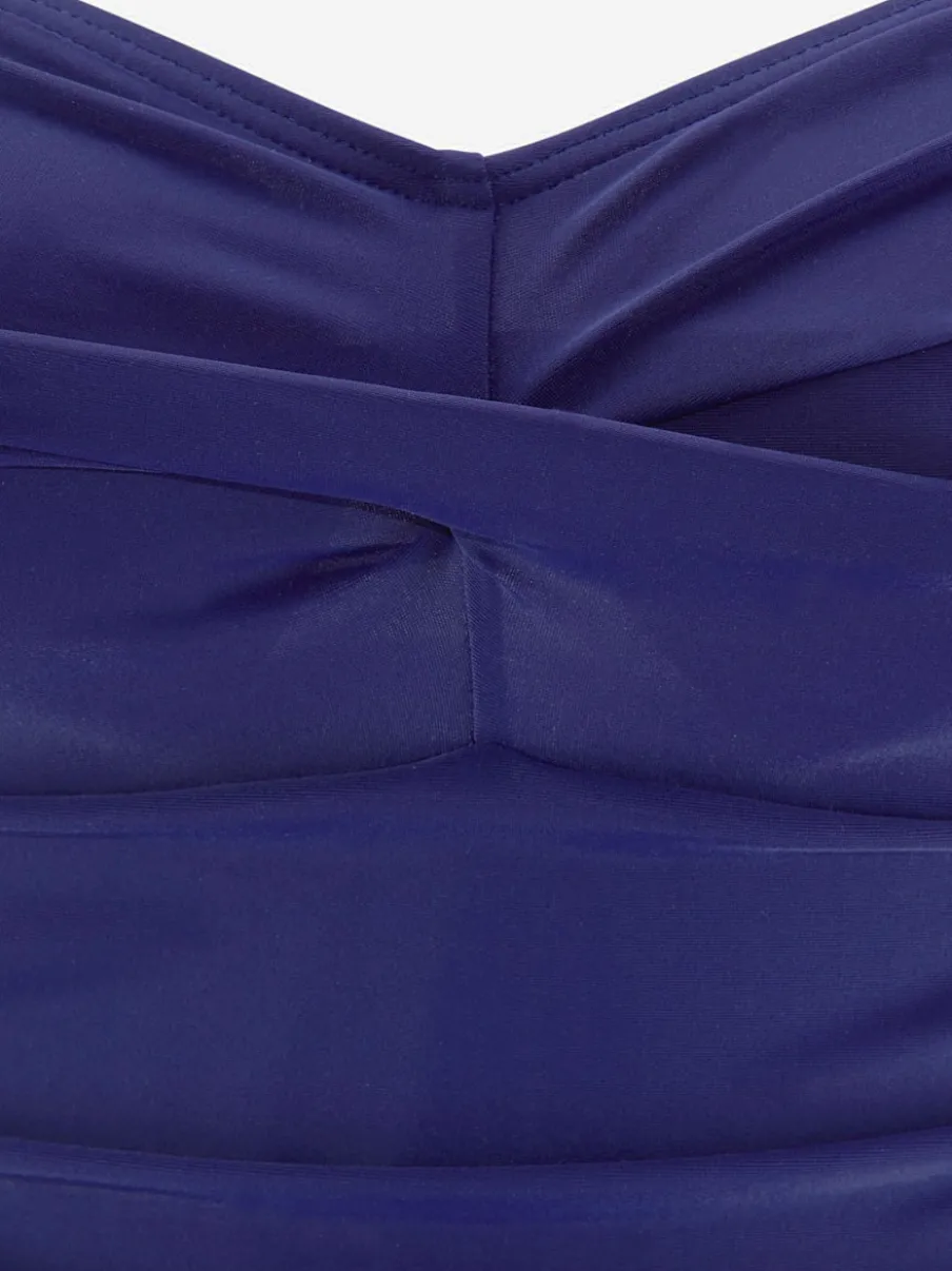 Maillot de bain avec bretelles réglables et fronces raffinées