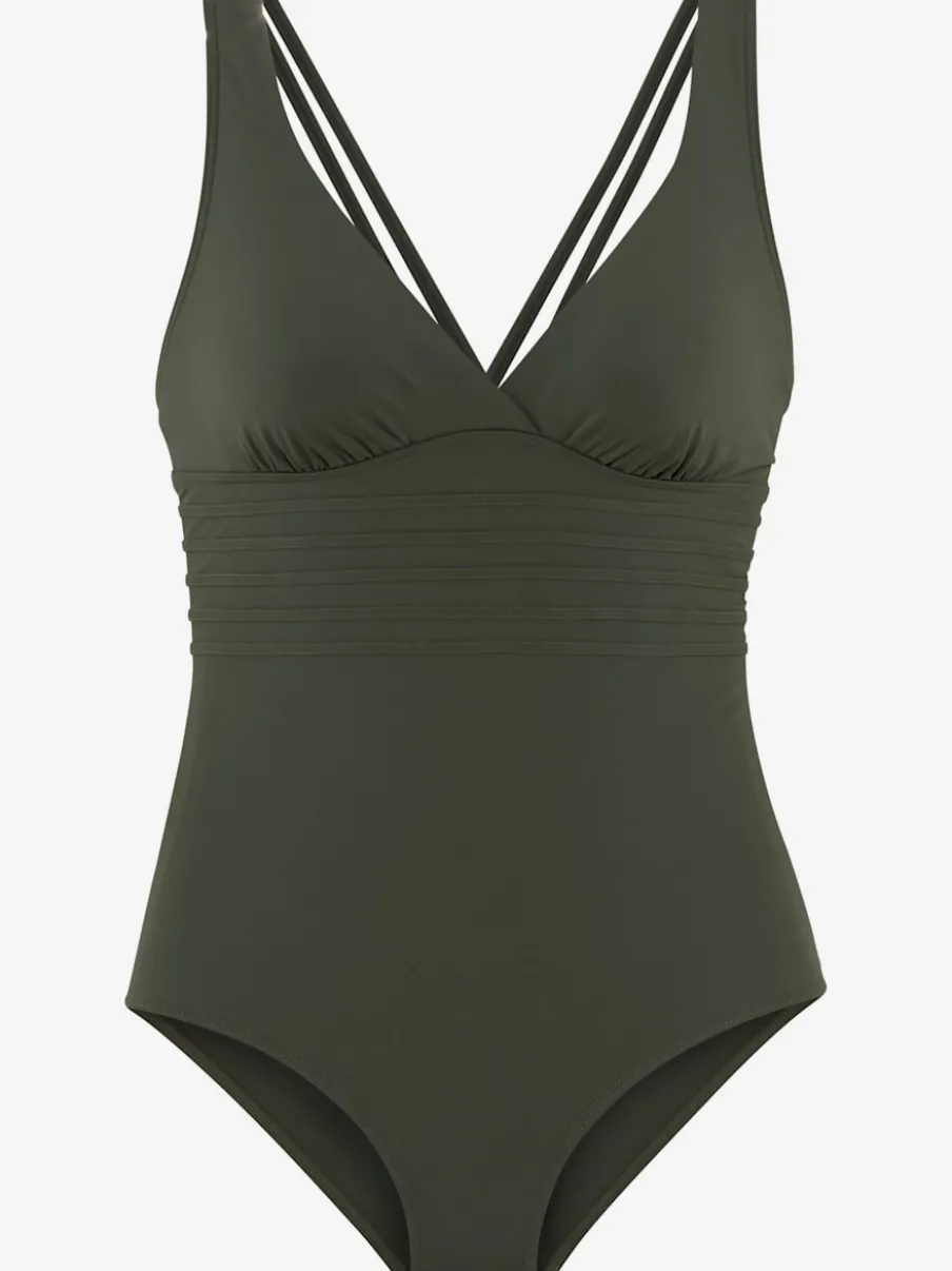 Maillot de bain avec bretelles croisées et bonnets intégrés