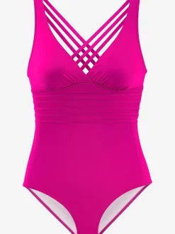 Maillot de bain avec bretelles croisées et bonnets intégrés