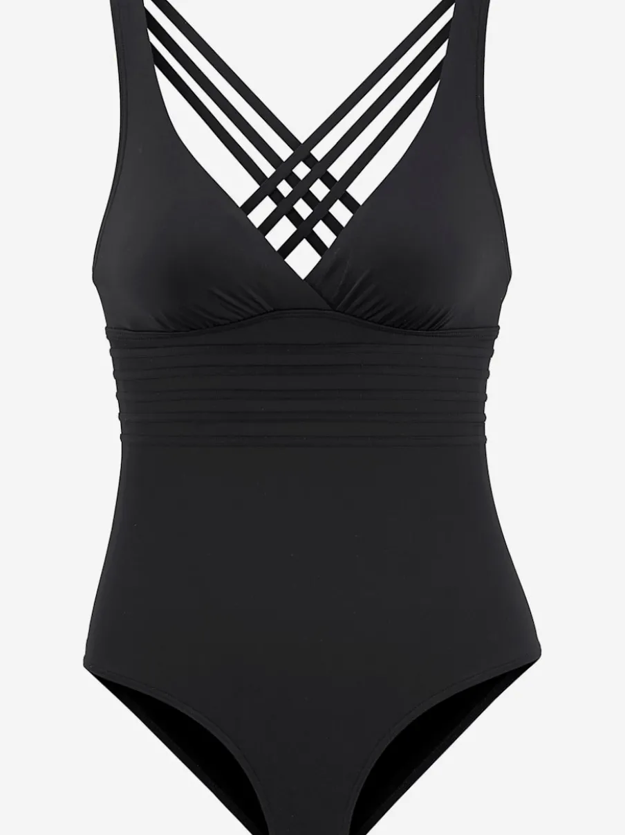 Maillot de bain avec bretelles croisées et bonnets intégrés