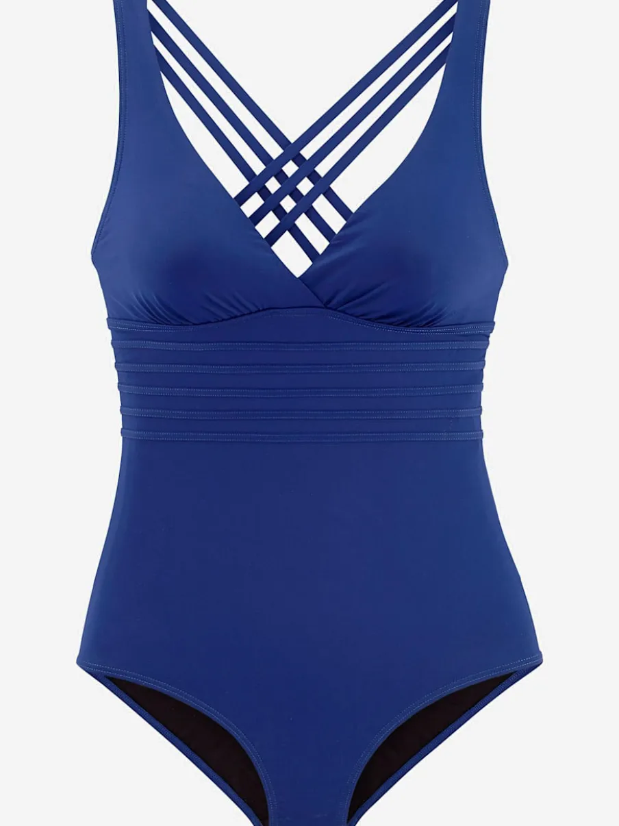 Maillot de bain avec bretelles croisées et bonnets intégrés