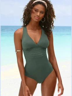 Maillot de bain avec bretelles croisées et bonnets intégrés