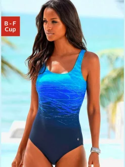 Maillot de bain avec dos croisé et bonnets intégrés