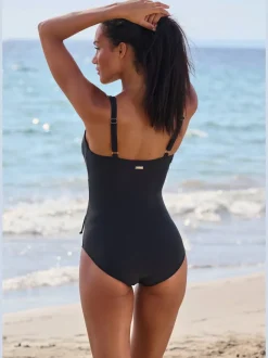Maillot de bain avec effet cache-cœur et bretelles réglables