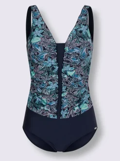 Maillot de bain avec encolure en V et brassière.