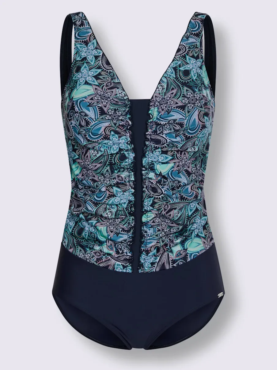 Maillot de bain avec encolure en V et brassière.