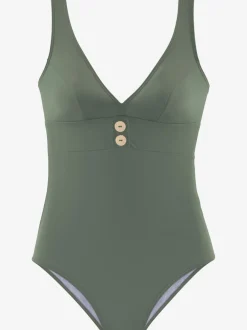 Maillot de bain avec encolure en V et bretelles réglables