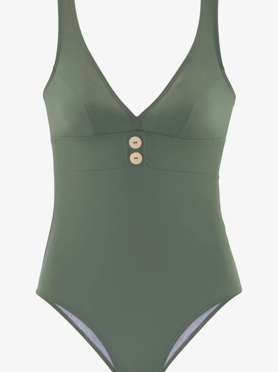 Maillot de bain avec encolure en V et bretelles réglables