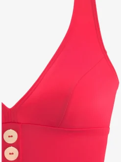Maillot de bain avec encolure en V et bretelles réglables