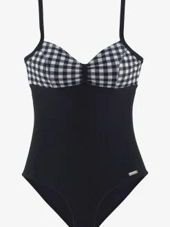 Maillot de bain avec gaine devant et bonnets rembourrés à bretelles réglables