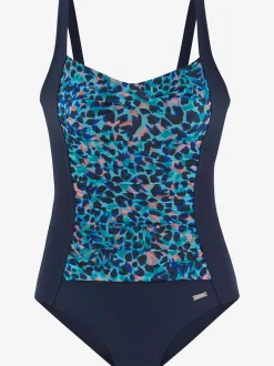 Maillot de bain avec gaine intégrée et motif animal