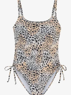 Maillot de bain avec imprimé animal et bonnets amovibles