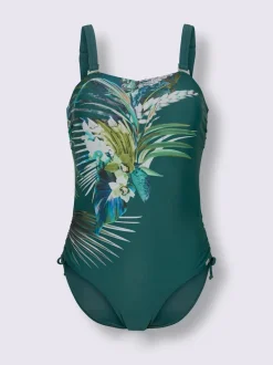 Maillot de bain avec imprimé floral sur le côté et bretelles réglables