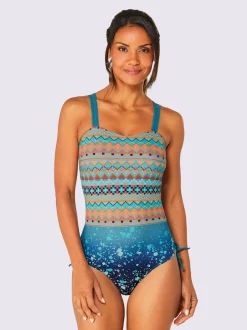 Maillot de bain avec motif ethnique et bretelles réglables