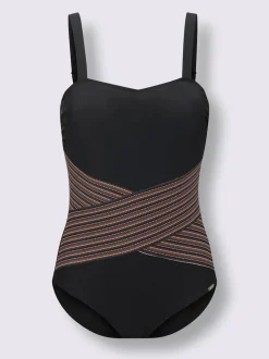 Maillot de bain avec motif graphique et bretelles réglables