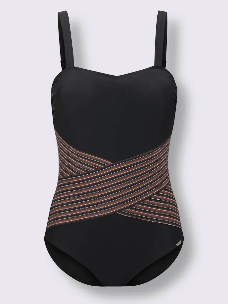 Maillot de bain avec motif graphique et bretelles réglables