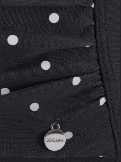 Maillot de bain avec motifs pois et rayures ajustés